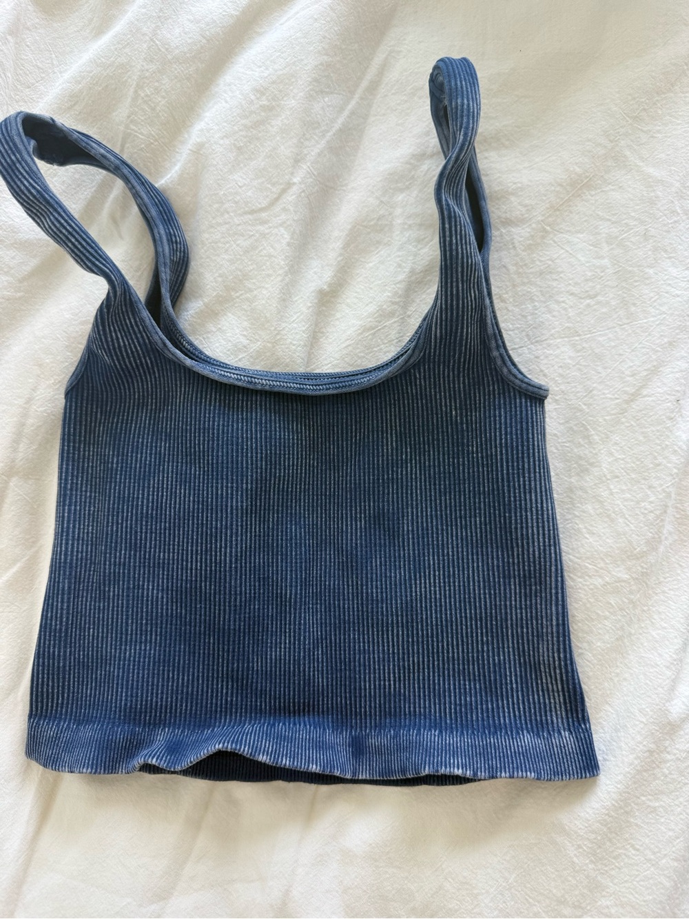 Free People Navy Ribbed Cropped Tank - Picture 5 of 5
